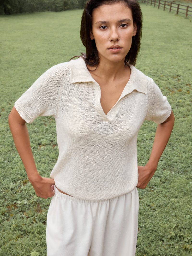 Dew cashmere-silk polo