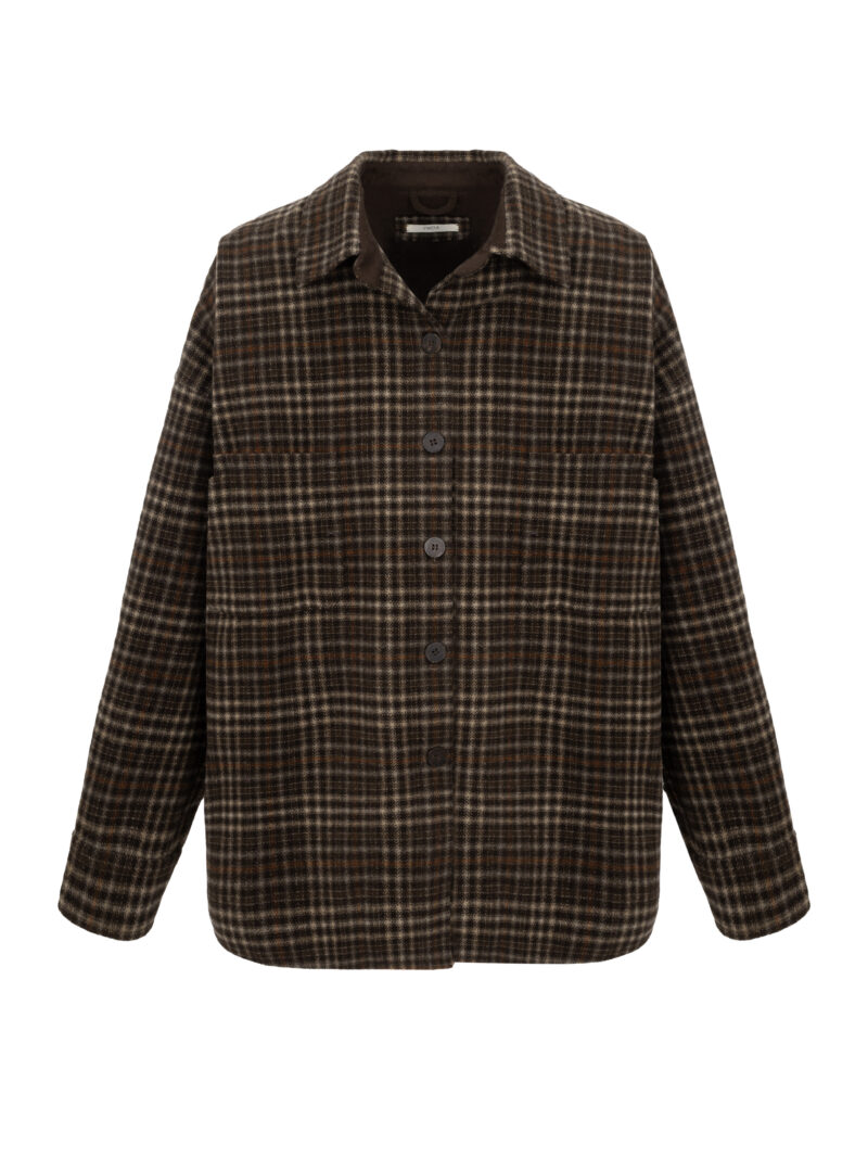 Checked wool shirt