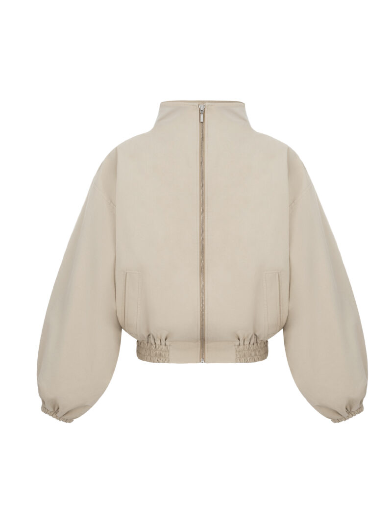 Cropped cotton windbreaker