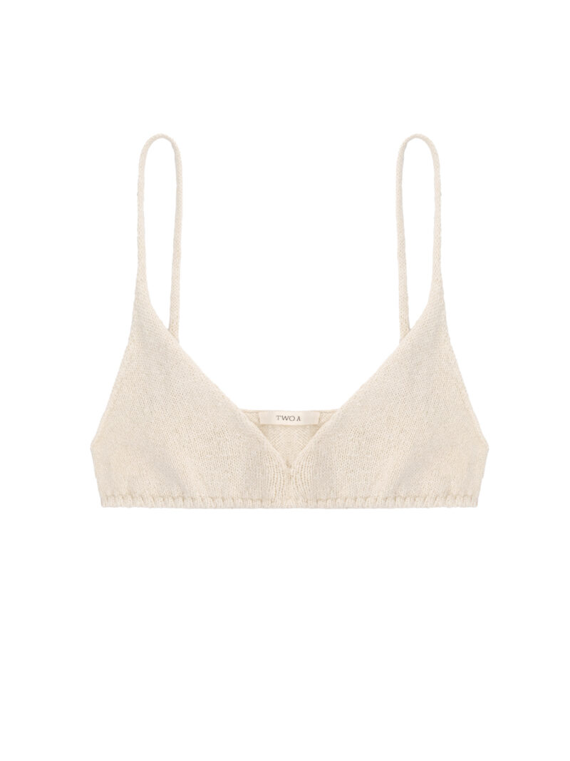 Grain cashmere-silk top