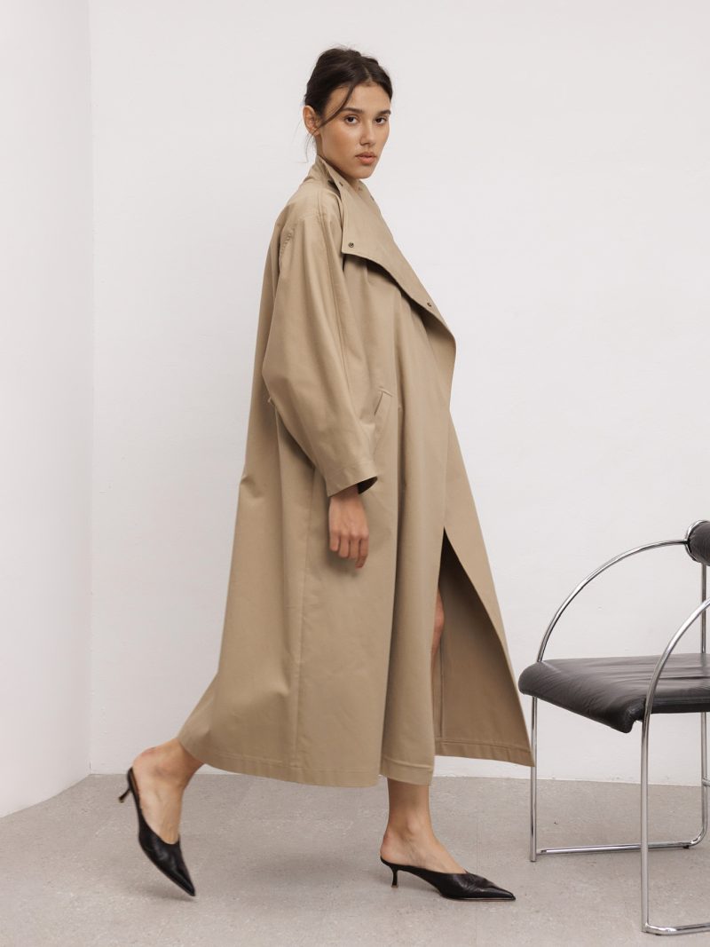 Flow trench coat